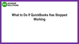 A Quick Fix For QuickBooks has stopped working in Windows 10 issue