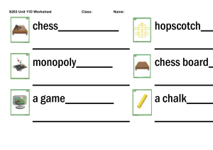 Games Vocabulary Worksheet  