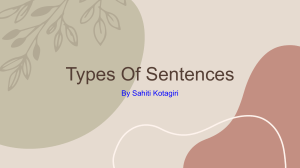 Types Of Sentences