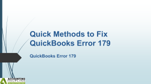 A must follow guide to eliminate QuickBooks Desktop Error 179