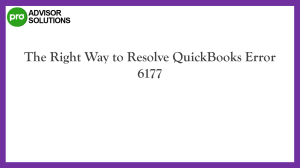 Step By Step Fix For Error Code 6177 in QuickBooks