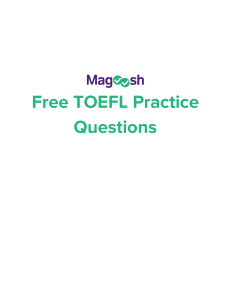 Toefl practice questions