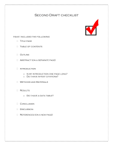 2nd draft checklist