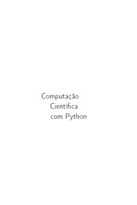 Computação Cientifica com Python