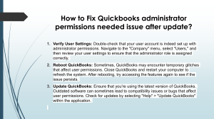 Quick fixes for QuickBooks Administrator Permission Needed