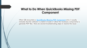 Quick and easy fixes for QuickBooks Missing PDF Component