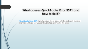 Best way to fix QuickBooks Error 3371