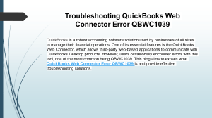 Ultimate guide to fixing QuickBooks Web Connector Error QBWC1039