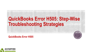 Instant fixing techniques for QuickBooks Company File Error H505