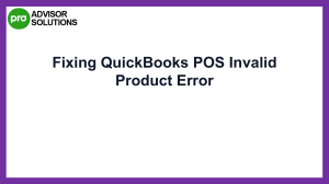 An Esay solution to fix QuickBooks POS Invalid Product issue