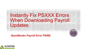 Quick solutions for rectifying QuickBooks Payroll Error PS060