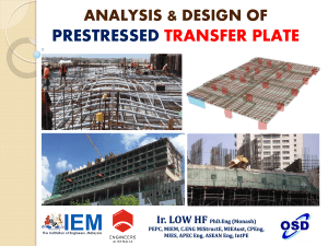 Analysis and Design of Prestressed Transfer Plate 