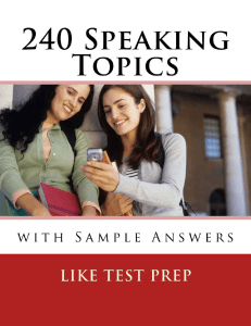 1240 speaking topics with sample answers