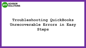 An Esay solution to fix QuickBooks unrecoverable error