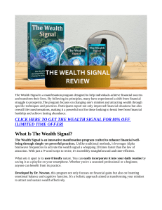 THE WEALTH SIGNAL OFFICIAL WEBSITE US