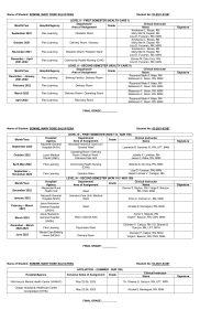 Nursing Clinical Affiliation Record