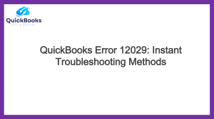 QuickBooks Error 12029: Comprehensive Guide to Fixing It