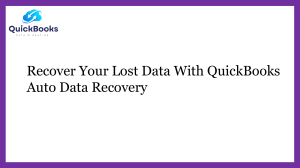 QuickBooks Auto Data Recovery: Quick and Easy Recovery Solutions