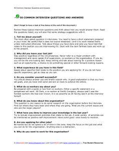 Common Interview Questions   Answers
