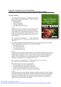 Foundations of Maternal-Newborn and Women's Health Nursing 7th Edition Murray Test Bank 
