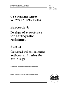 Cyprus National Annex EN 1998-1