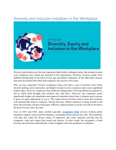 Diversity and Inclusion Initiatives in the Workplace