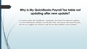 Learn to fix QuickBooks Payroll Not Updating Issue