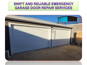 Swift and Reliable Emergency Garage Door Repair Services
