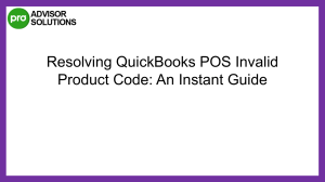 An Easy Guide To Fix QuickBooks POS invalid product code issue