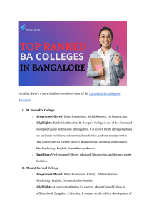 top ranked ba colleges in bangalore