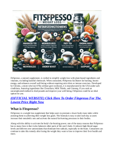 FITSPRESSO COFFEE LOOPHOLE REVIEWS OFFICIAL WEBSITE US