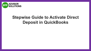 Learn How To Activate direct deposit in QuickBooks