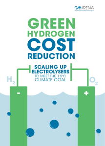 IRENA Green hydrogen cost 2020