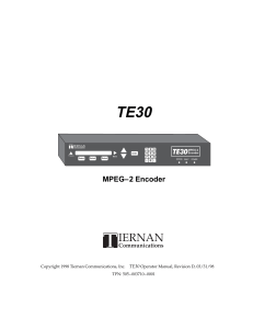 TE30 manual TIERNAN 505-003710-0001D OBS