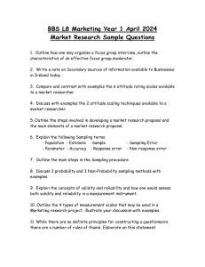 Sample Marketing Research Questions Marketing Year1 2023