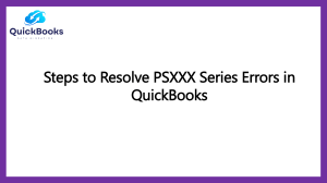 Resolve PSXXX Series Errors in QuickBooks: Comprehensive Fixes