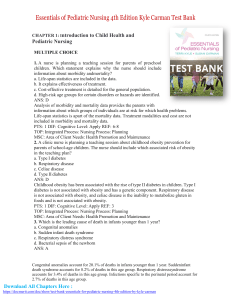 Test Bank For Essentials of Pediatric Nursing 4th Edition