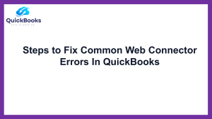 Fix Common Web Connector Errors in QuickBooks: A Comprehensive Guide