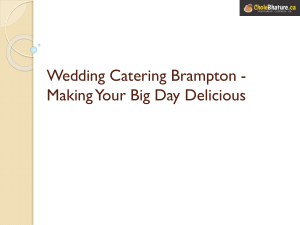 Wedding Catering Brampton - Making Your Big Day