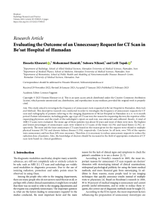 Evaluating the Outcome of an Unnecessary Request for CT Scan