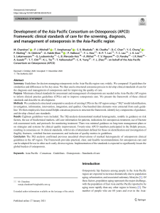 APCO Framework publication