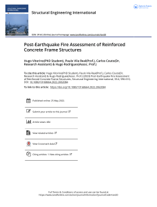Post-Earthquake Fire Assessment of Reinforced Concrete Frame Structures