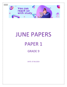 JUNE PAPERS
