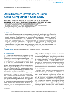 Agile Software Development using Cloud Computing: A Case Study