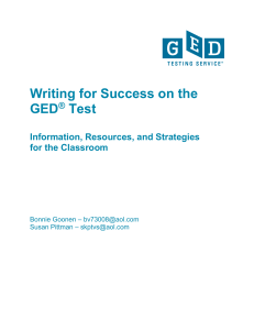 Writing for Success on the GED Test