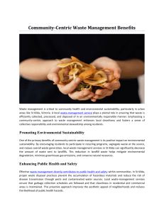 Community-Centric Waste Management Benefits