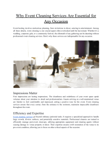 Why Event Cleaning Services Are Essential for Any Occasion