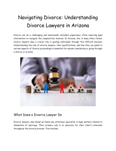 Navigating Divorce  Understanding Divorce Lawyers in Arizona