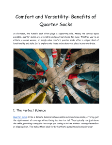Comfort and Versatility  Embracing the Benefits of Quarter Socks