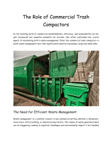The Role of Commercial Trash Compactors